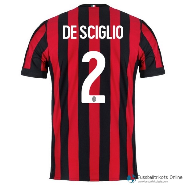 AC Milan Trikot Heim Desciglio 2017-18 Fussballtrikots Günstig